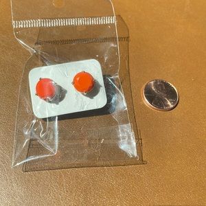FOSSIL - Faceted Orange and Gold Stud Earrings